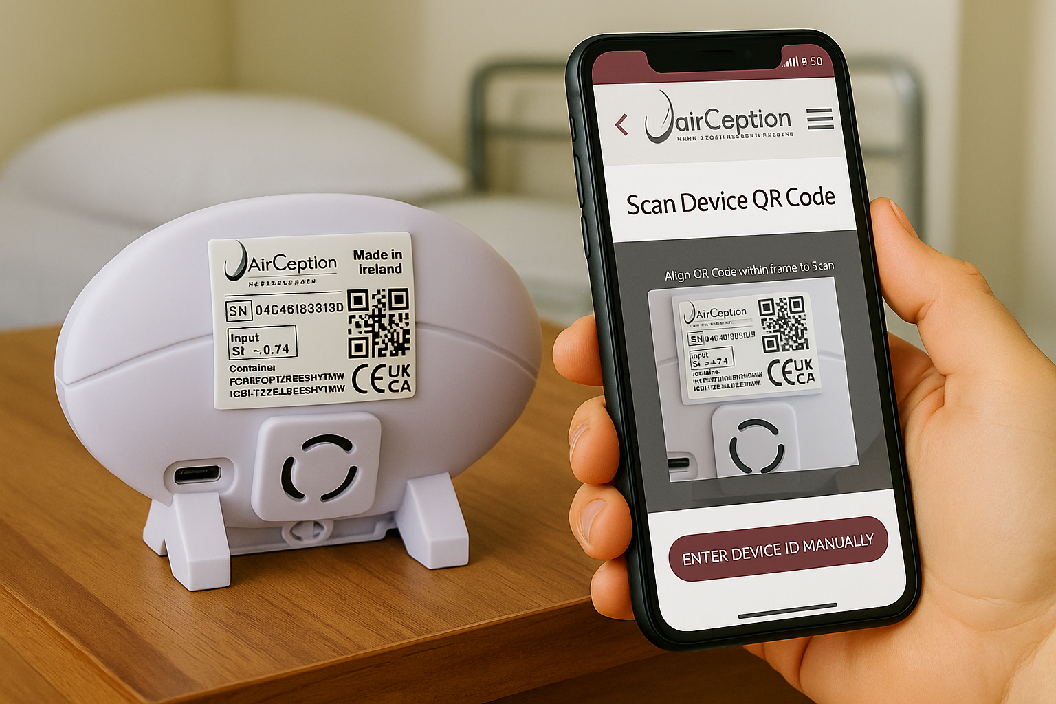 airCeption modular platform diagram: SNFs, Homecare, Virtual — API integration